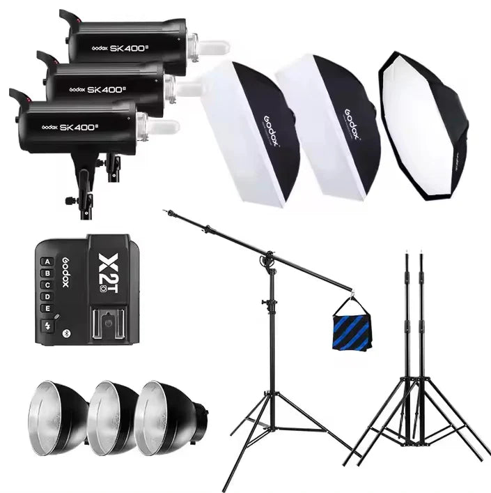 Godox SK400II Kit – 3 Studio-Blitzgeräte 400W professionell