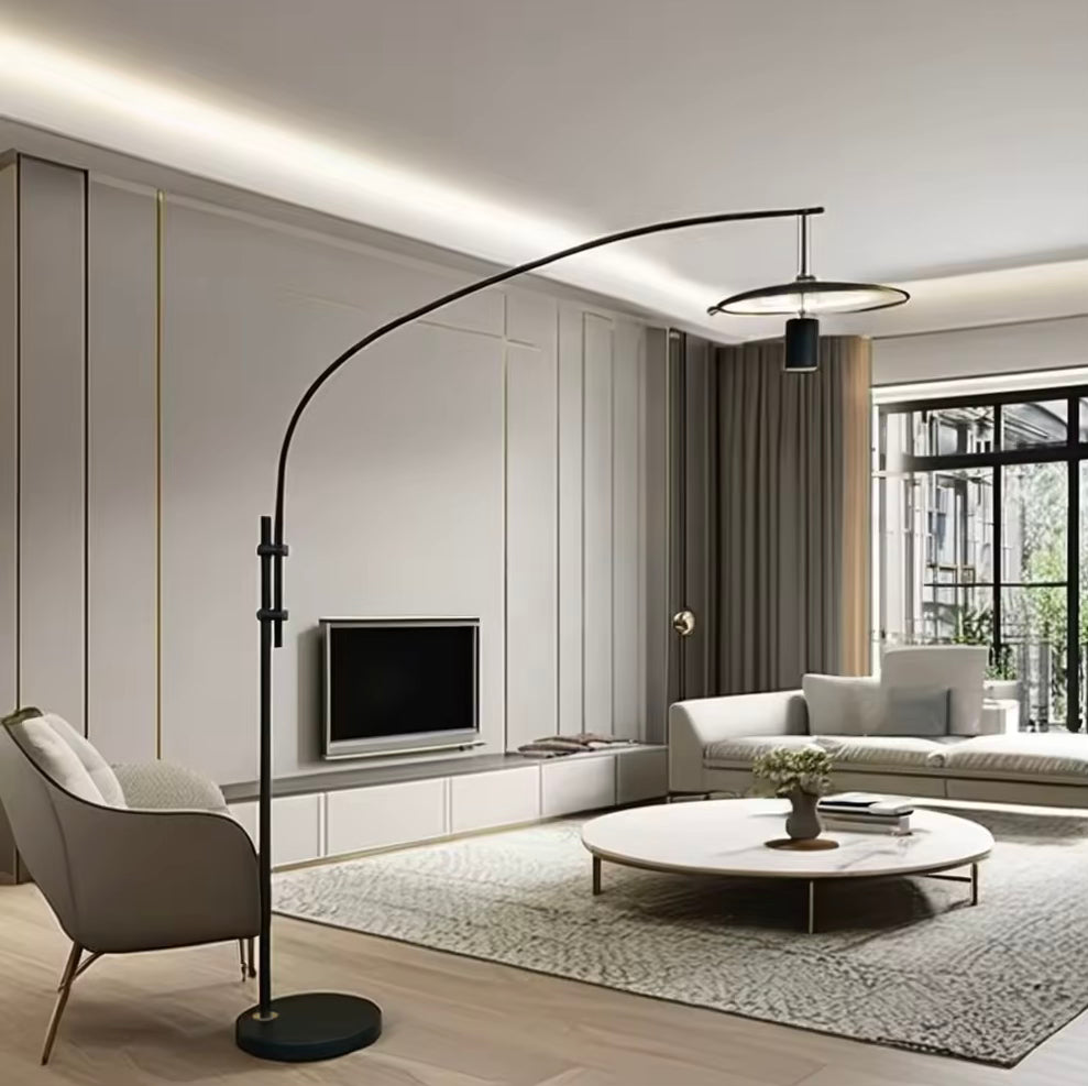 Moderne LED-Stehleuchte aus Metall, warmweißes Licht 3000K, höhenverstellbar 1750-1900MM, für Wohnzimmer, Innenbereich, hohe Helligkeit