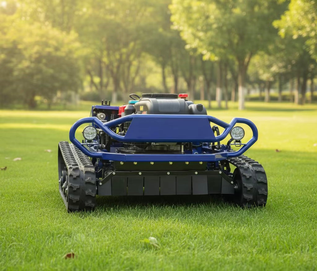 Kostenloser Versand - Robotermäher mit Fernsteuerung und Schleppmähwerk mit Fernsteuerung