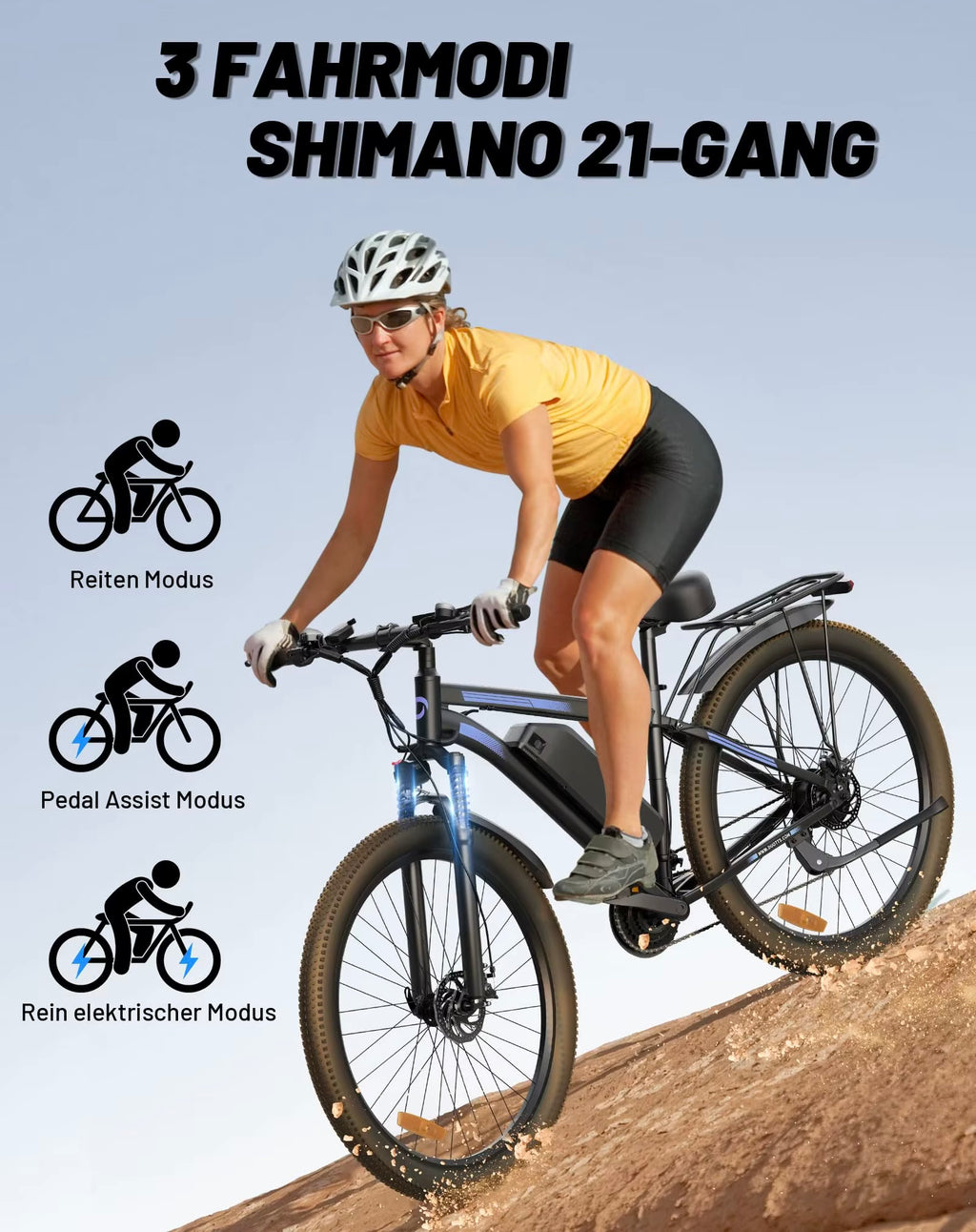 Duotts C29 48V Elektrofahrrad, Rennrad, Hybrid-E-Bike, Mountainbike, Citybike, Offroad-Fahrrad für Erwachsene