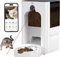 Intelligenter Haustierfutterautomat mit sichtbarem 5-Liter-Kunststoff-Futtertank, App-Steuerung, Sprachaufzeichnung, verstellbarer HD-Kamera, doppelter Stromversorgung und Laserspielzeug