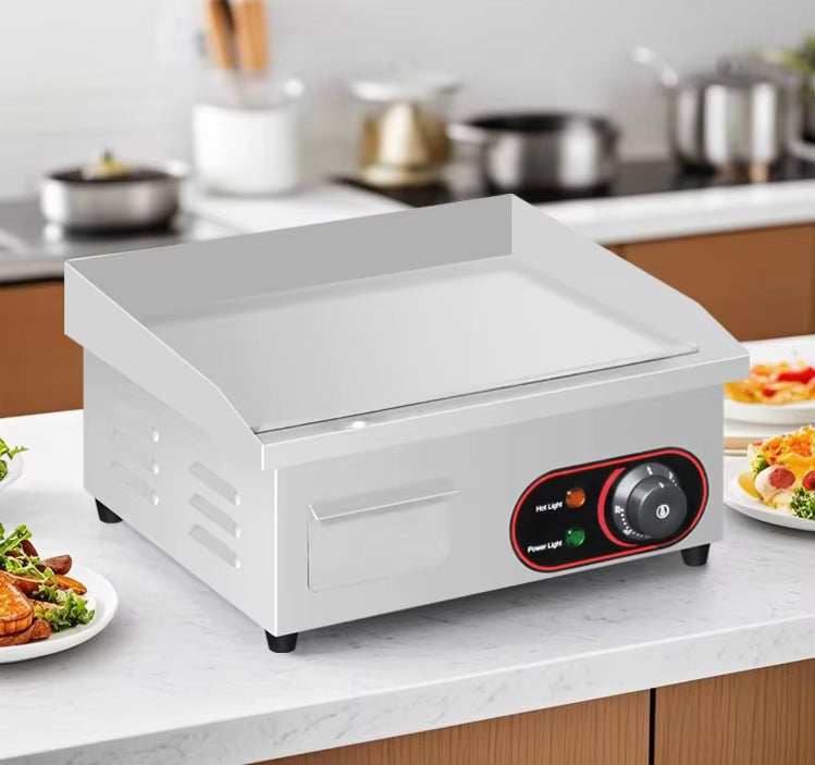 Elektrische Edelstahlplatte mit Temperaturregelung für den Außenbereich, Häuser, Hotels und Restaurants.
