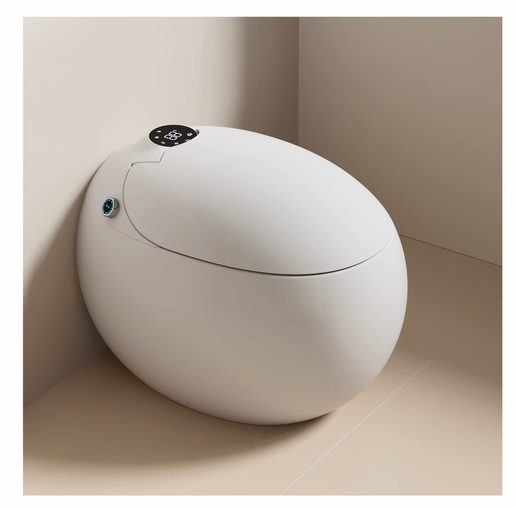 Runde automatische Sanitärartikel in Eiform Intelligente Toilette Toilettenanlage Elektronische Smart Toilette Badezimmer Intelligente Toilette