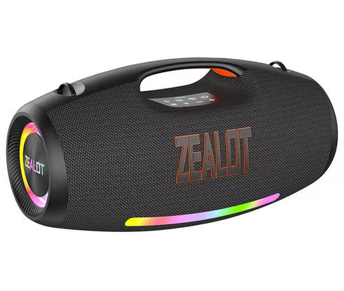 Zealot S89 Professioneller Bluetooth-Outdoor-Partylautsprecher 250W Starker Bass Tragbarer Kabelloser Subwoofer LED-Licht Hifi-Sound
