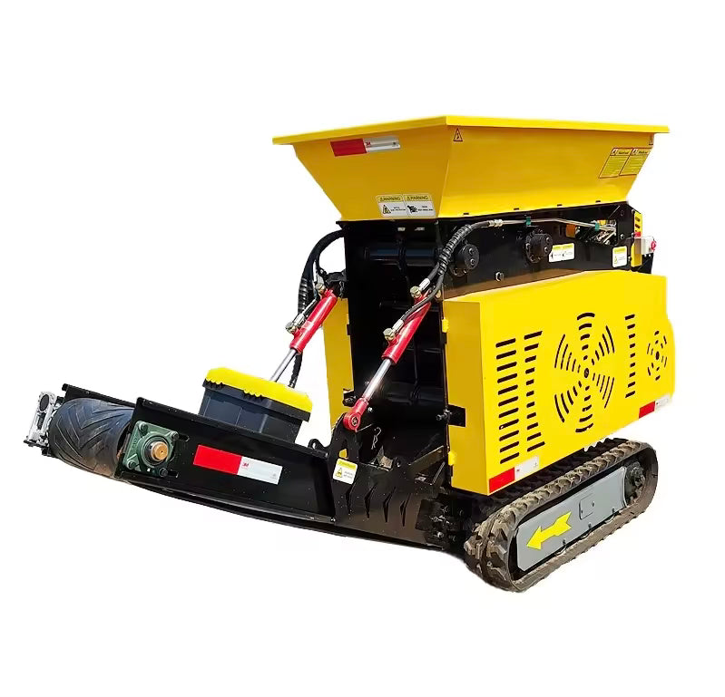 Mobile Raupenbrechanlage mit Luftkühlung, kompakter Transportgröße, geeignet für vielfältige Einsatzbereiche.