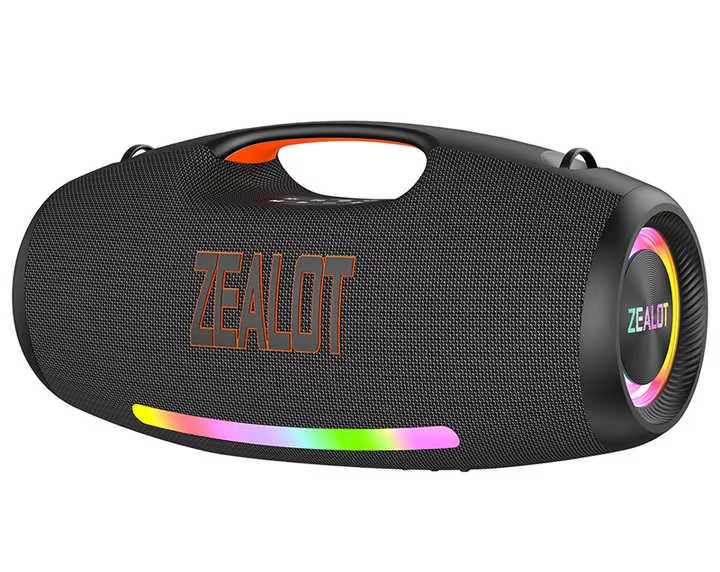 Zealot S89 Professioneller Bluetooth-Outdoor-Partylautsprecher 250W Starker Bass Tragbarer Kabelloser Subwoofer LED-Licht Hifi-Sound