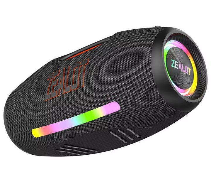 Zealot S89 Professioneller Bluetooth-Outdoor-Partylautsprecher 250W Starker Bass Tragbarer Kabelloser Subwoofer LED-Licht Hifi-Sound