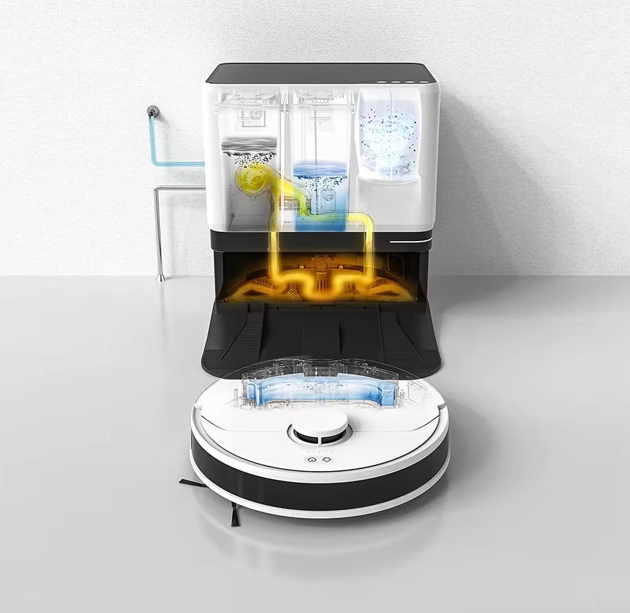 KOEN KNX20Pro Saug- und Wischroboter mit Auto-Entleerung, Lidar-Navigation, intelligente Kartierung, Staubsaugerroboter