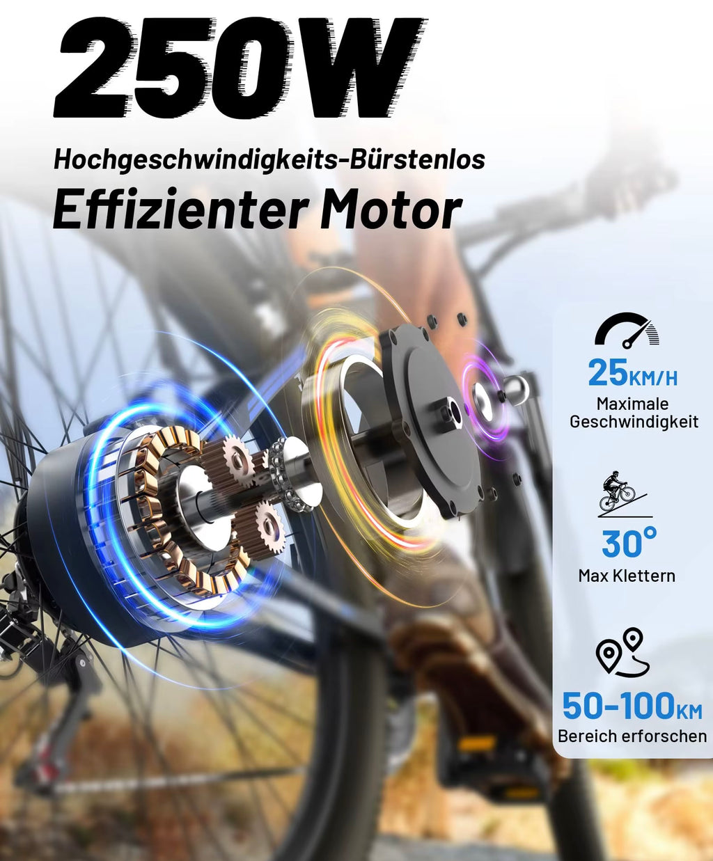 Duotts C29 48V Elektrofahrrad, Rennrad, Hybrid-E-Bike, Mountainbike, Citybike, Offroad-Fahrrad für Erwachsene