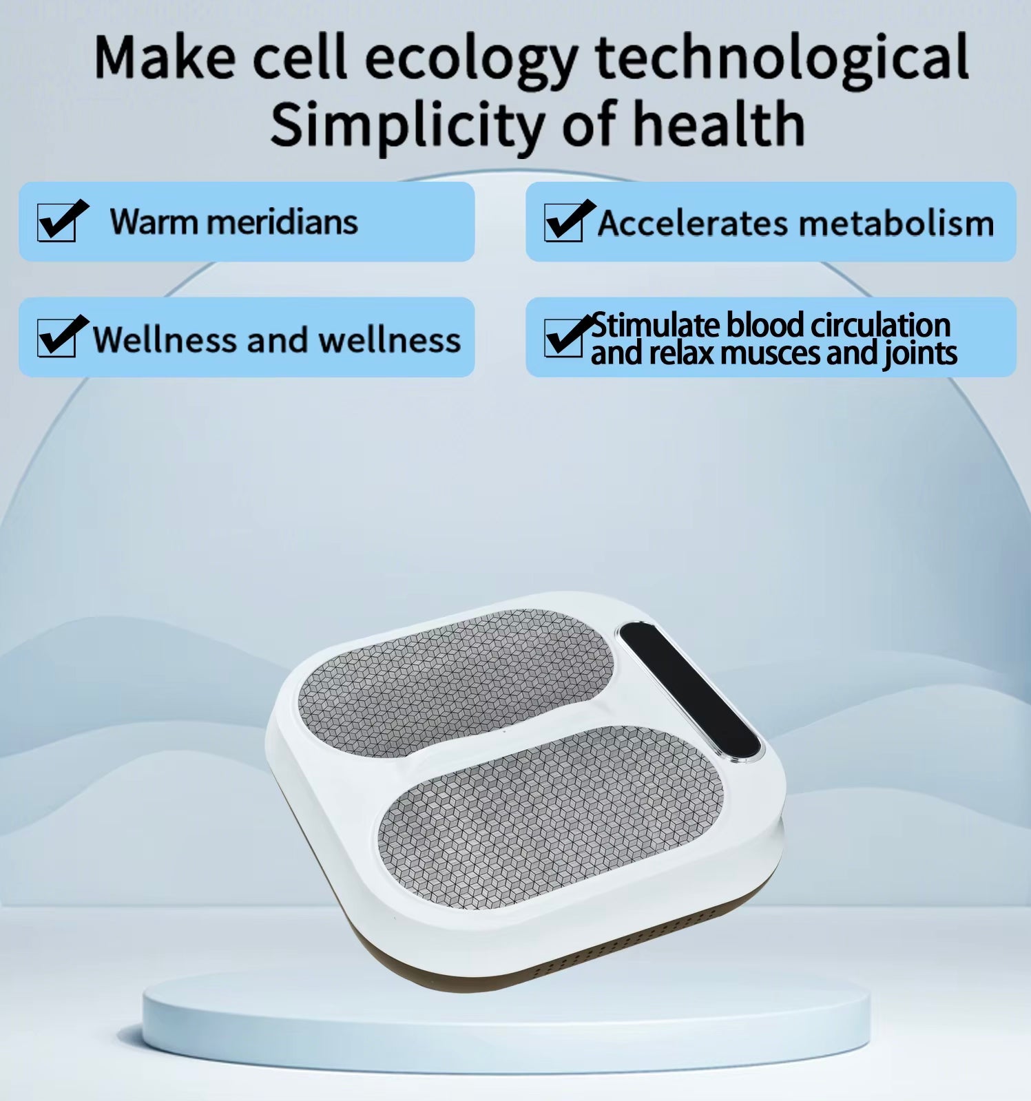Onlylife Tera P90 P99 Kabelloses Terahertz-Fußmassagegerät, gyromagnetische Physiotherapie, elektrisches Fußmassagegerät mit Timer